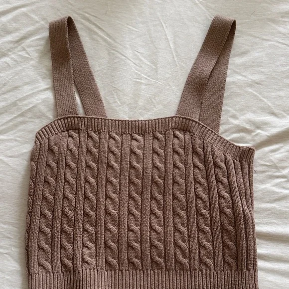 Hollister Tan Cable Knit Cardigan and Tank Set - Picture 6 of 6